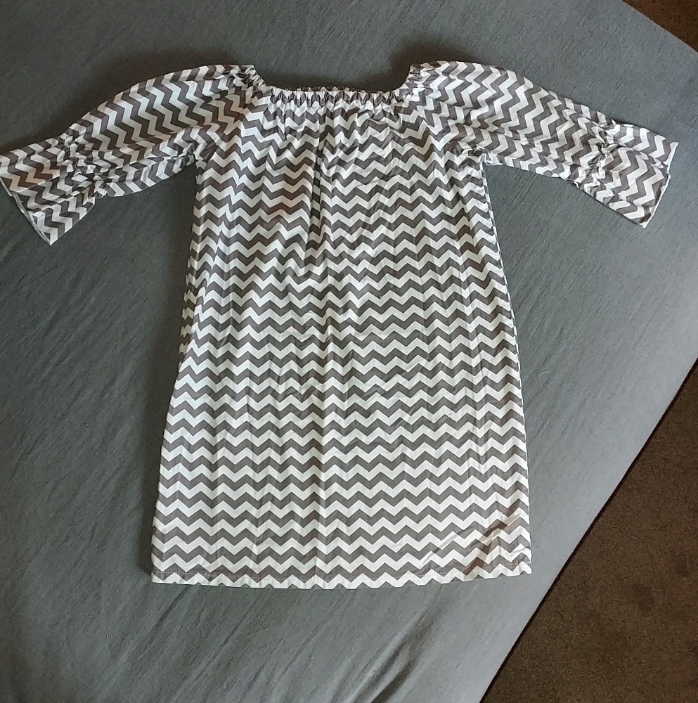 Southern Tots Size 8 Zig-Zag Stipe Girls Midi Dress
